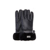 CUFF GLOVES LEATHER BLACK - australialuxecoeu