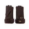 CUFF GLOVES LEATHER BURNT - australialuxecoeu