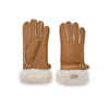 CUFF GLOVES LEATHER CHESTNUT - australialuxecoeu