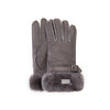 CUFF GLOVES LEATHER GRAY - australialuxecoeu