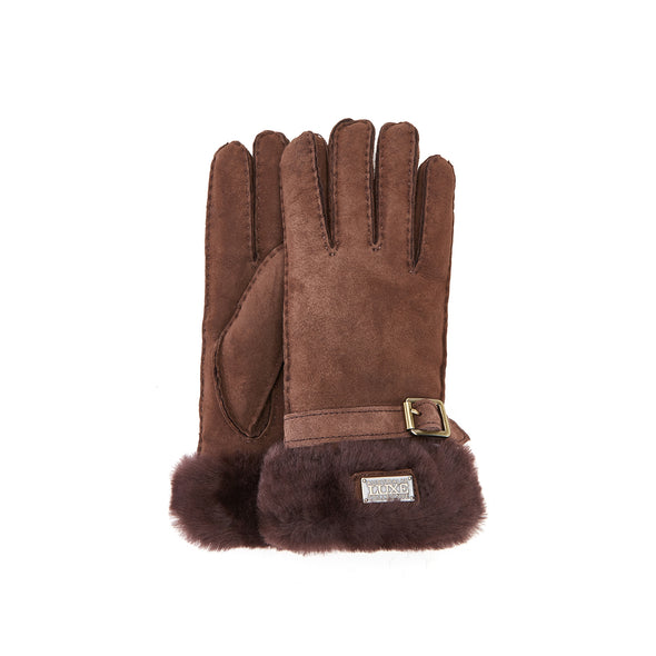 CUFF GLOVES SUEDE BEVA - australialuxecoeu