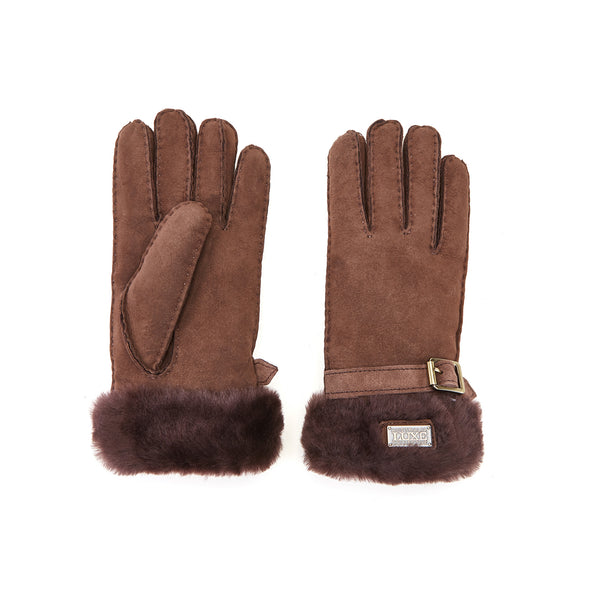 CUFF GLOVES SUEDE BEVA - australialuxecoeu