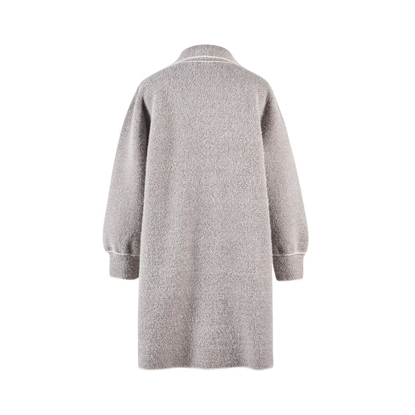 FLOW KNITTED COAT BURNT - australialuxecoeu