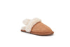 KIDS SLINGBACK MULE CHESTNUT (SHEARLING) - australialuxecoeu