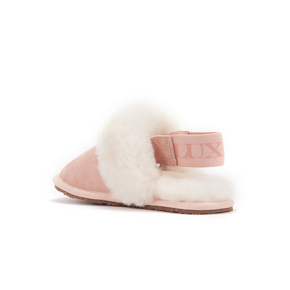 KIDS SLINGBACK MULE ROSE (ELASTIC) - australialuxecoeu