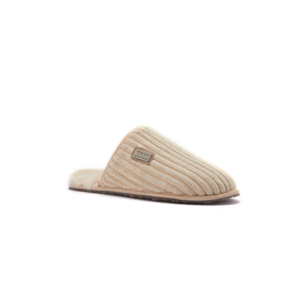 MENS CLOSED MULE CORD SAND - australialuxecoeu