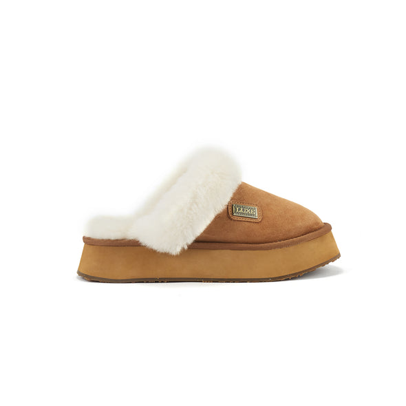 MULE PLATFOAM SUEDE CHESTNUT - australialuxecoeu